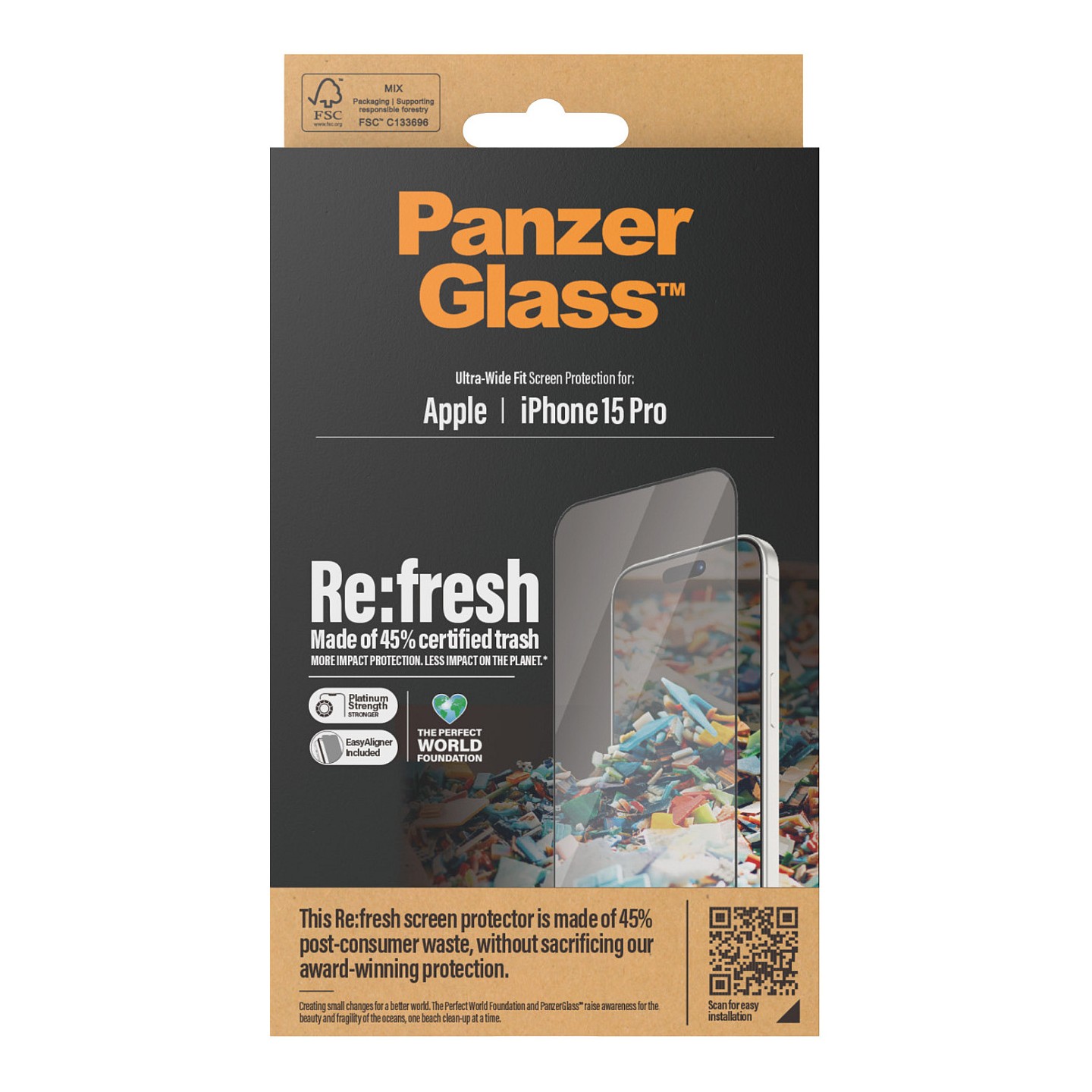PanzerGlass iPhone 15 Pro. Refresh UWF w. Aligner — Buy in Cyprus with Fast Delivery