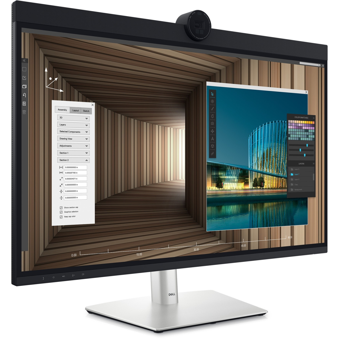 Dell UltraSharp U3224KBA - 31.5" 6K (6144x3456) IPS Monitor - Black/Silver, HDR600, DP 2.1, HDMI 2.1, USB-C 140W