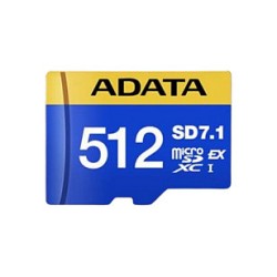 CARD ADATA Premier Extreme microSDXC SD7.1 512 GB (blau gelb. SD7.1 Express. UHS-I U3. Class 10. V30. Nintendo Switch...