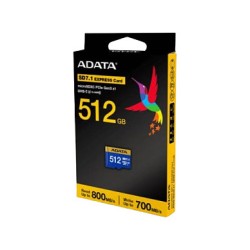 CARD ADATA Premier Extreme microSDXC SD7.1 512 GB (blau gelb. SD7.1 Express. UHS-I U3. Class 10. V30. Nintendo Switch...