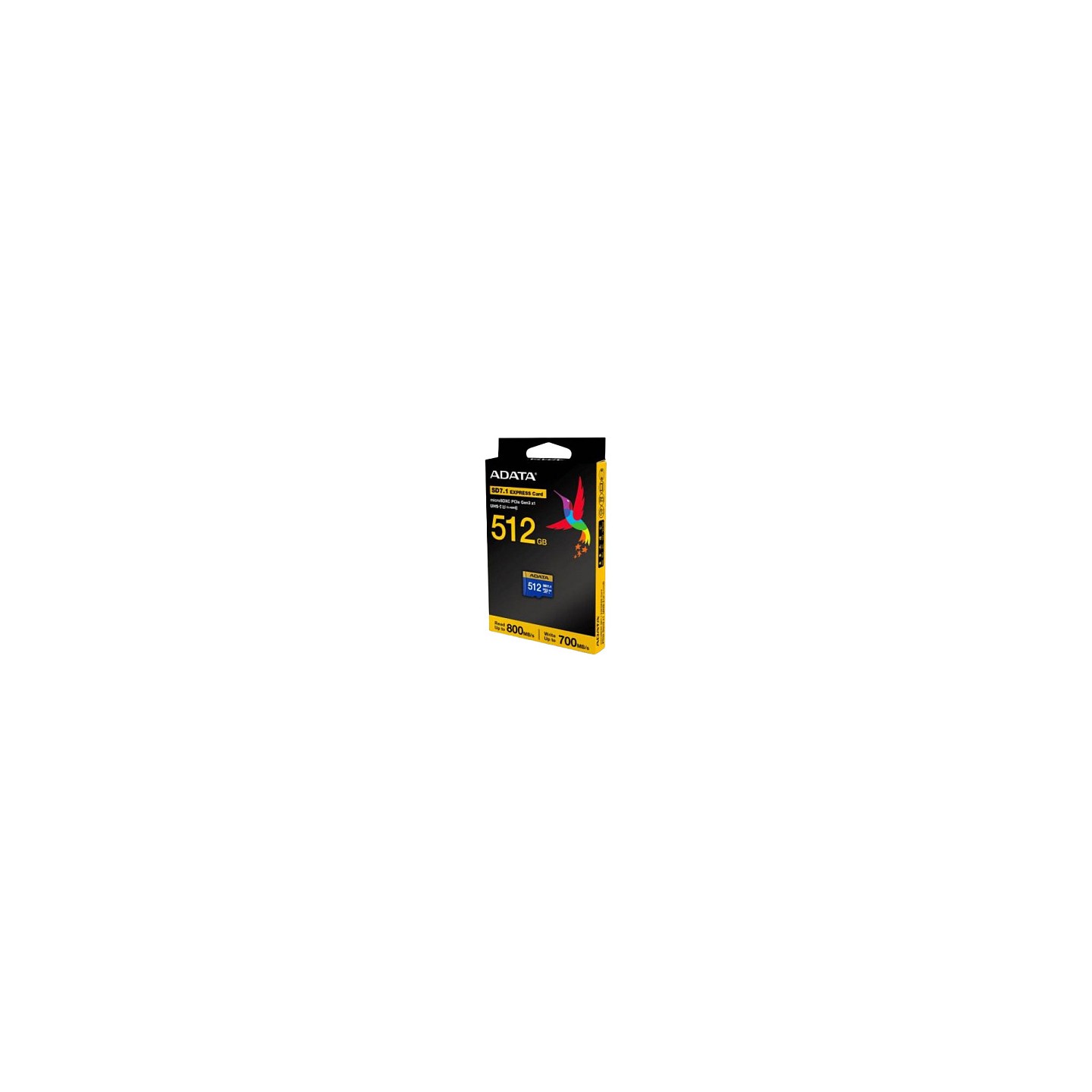 CARD ADATA Premier Extreme microSDXC SD7.1 512 GB (blau gelb. SD7.1 Express. UHS-I U3. Class 10. V30. Nintendo Switch...