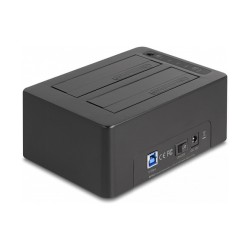 USB Dual Dockingstation für 2 x SATA HDD SSD mit Klon Funktion und Card Reader + zusätzlichem USB Port