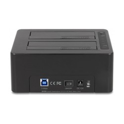 USB Dual Dockingstation für 2 x SATA HDD SSD mit Klon Funktion und Card Reader + zusätzlichem USB Port