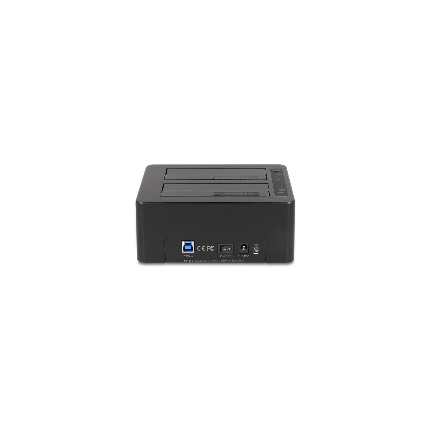 USB Dual Dockingstation für 2 x SATA HDD SSD mit Klon Funktion und Card Reader + zusätzlichem USB Port