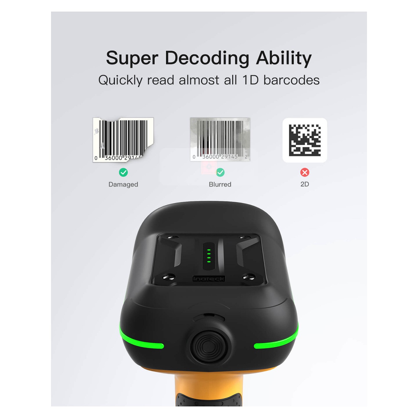 inateck Barcodescanner 61 black [BCST-61_black] — Buy in Cyprus with Fast Delivery