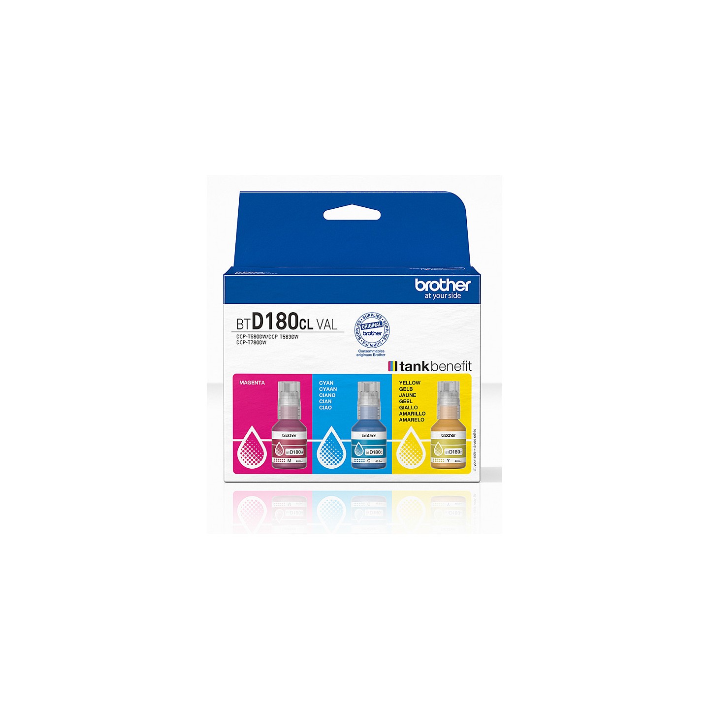 Brother Tintenflaschen BTD-180CLVAL Multipack (je 1x BK M C Y) — Buy in Cyprus with Fast Delivery