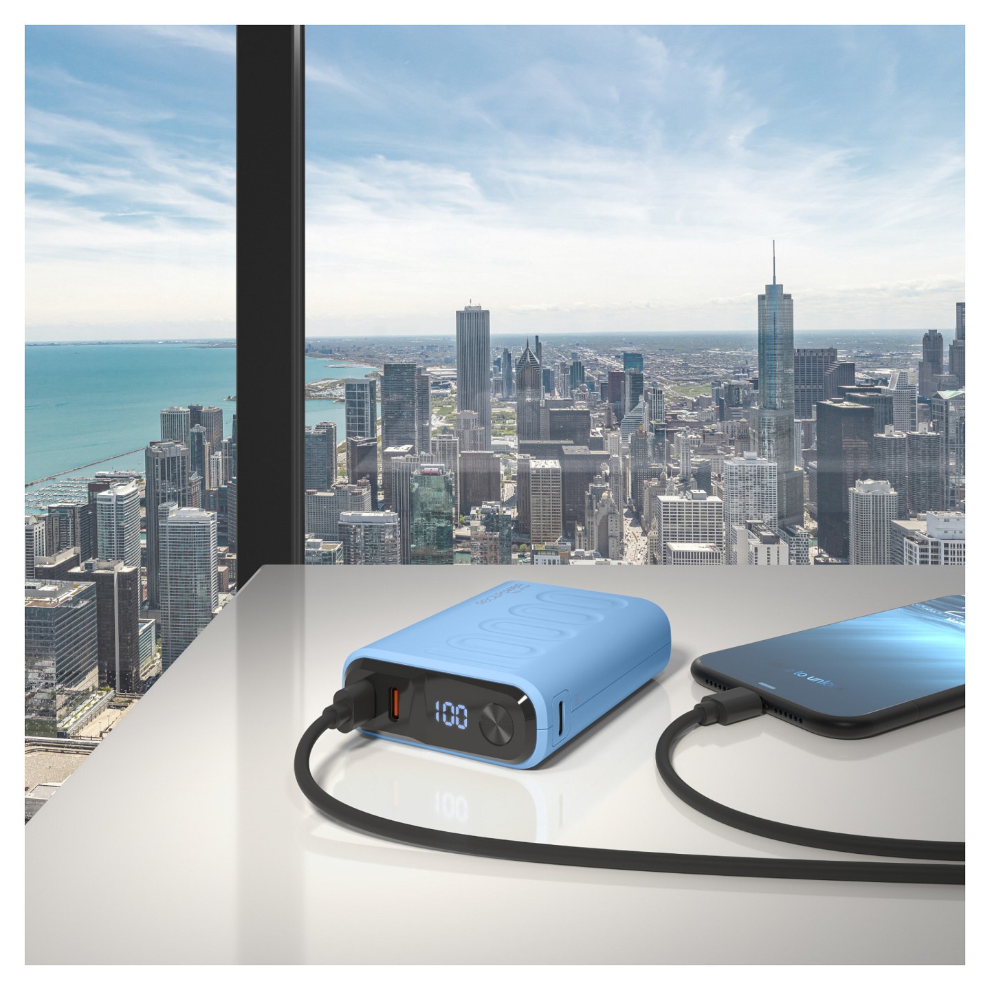 Powerbank realPower PB-10000C PD+ mit 3x Type-C.Purple — Buy in Cyprus with Fast Delivery
