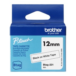 Schriftband Brother 12mmx4m schwarz weiß BTAG-231 — Buy in Cyprus with Fast Delivery