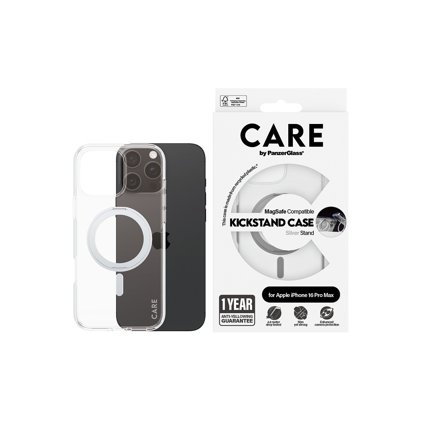 CARE Feature Silver Kickstand MagSAFE iPhone 16 Pro Max — Buy in Cyprus with Fast Delivery
