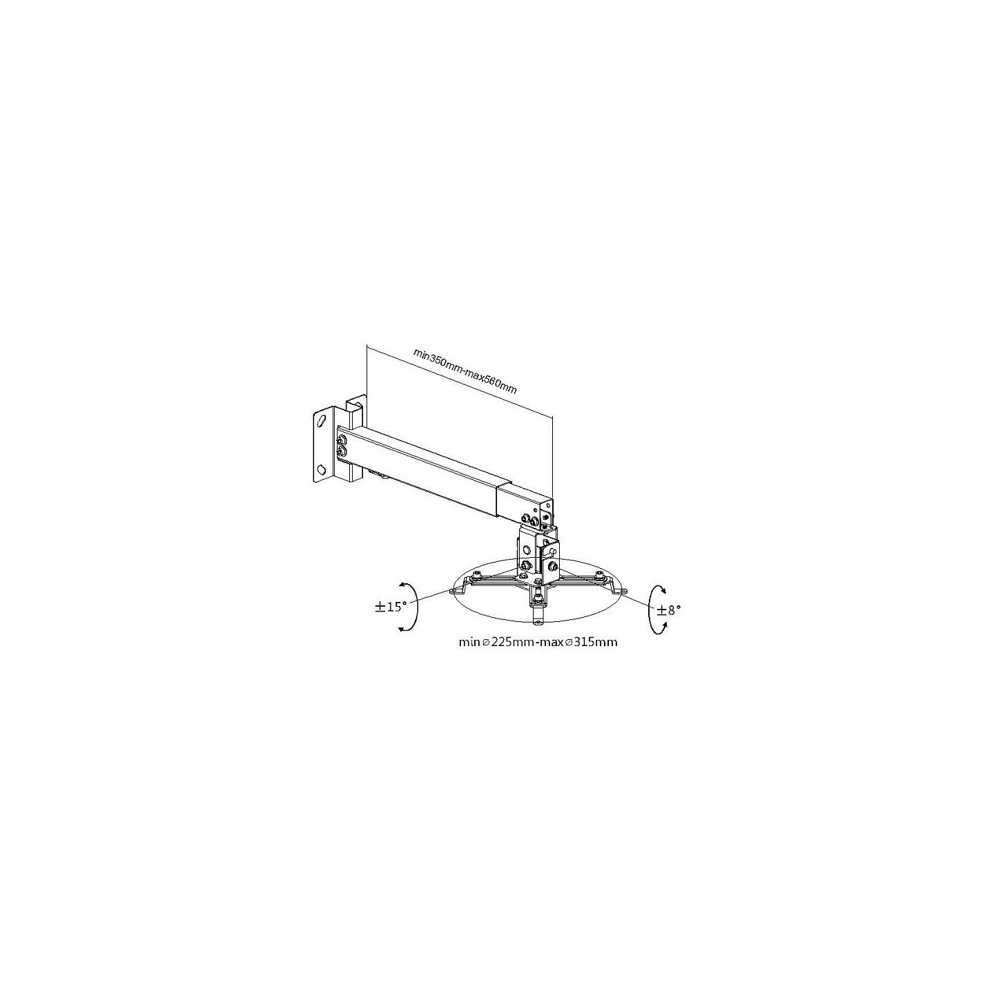 Equip Beamer Deckenhalterung universal bis 20kg +++ Wand sw retail — Buy in Cyprus with Fast Delivery