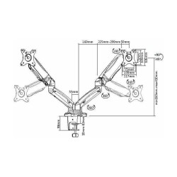 equipBefestigungskit fr 2 LCD-Displays 33 - 68.6cm (13' - 27') Tischmontage — Buy in Cyprus with Fast Delivery