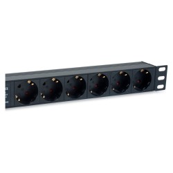 Equip Steckdosenleiste 19'(1HE)6fach mit Schuko + Schalt Alu — Buy in Cyprus with Fast Delivery