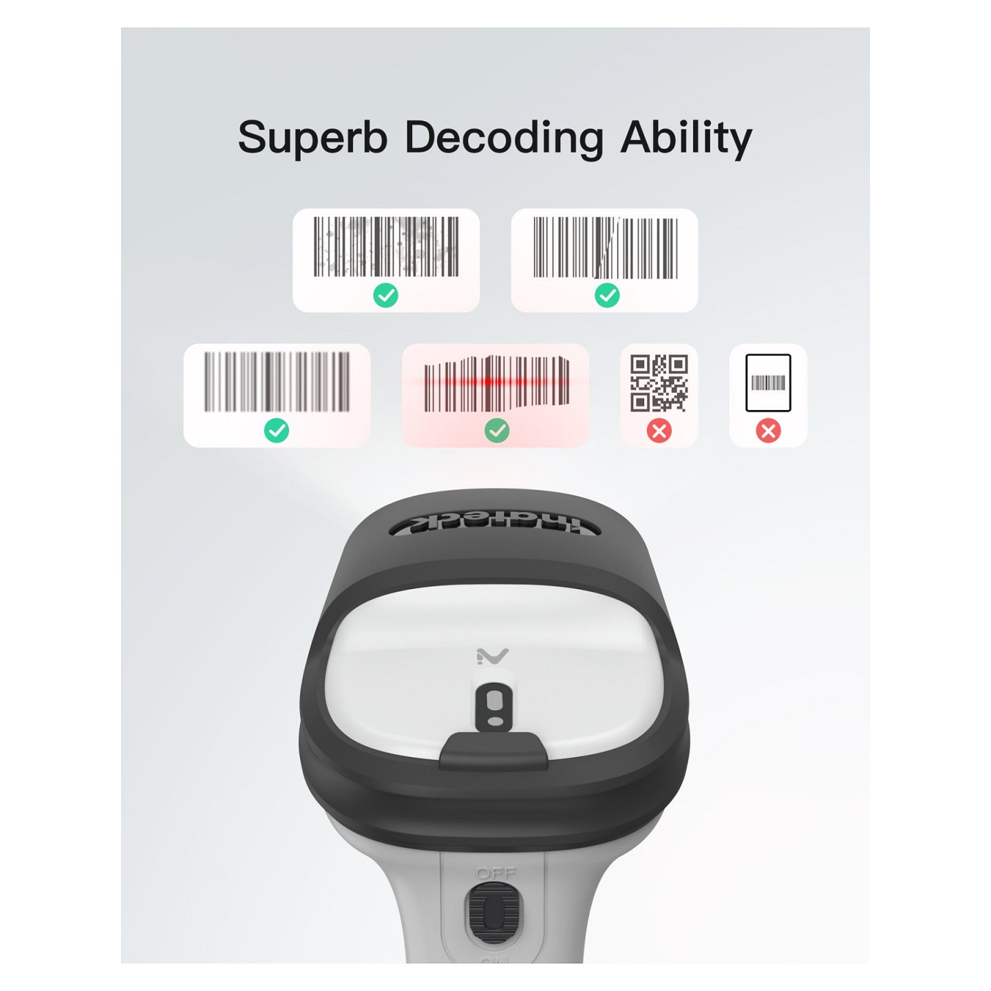 inateck Barcodescanner 70 AI gray [BCST-70-AI_gray] — Buy in Cyprus with Fast Delivery