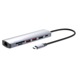 MANHATTAN 7-in-1 4K USB-C Dockingstation 1xHDMI 2xUSB 10Gb s — Buy in Cyprus with Fast Delivery