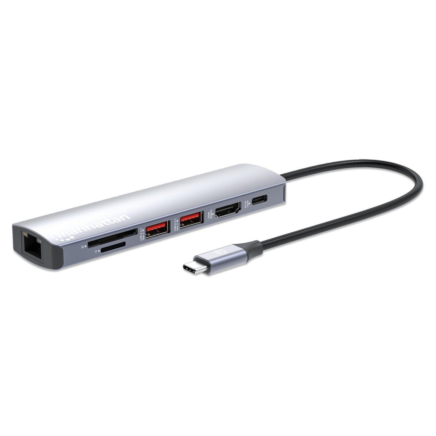 MANHATTAN 7-in-1 4K USB-C Dockingstation 1xHDMI 2xUSB 10Gb s — Buy in Cyprus with Fast Delivery
