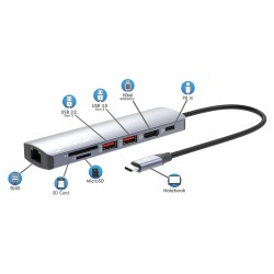 MANHATTAN 7-in-1 4K USB-C Dockingstation 1xHDMI 2xUSB 10Gb s — Buy in Cyprus with Fast Delivery