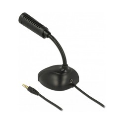 Kondensator Mikrofon Omnidirektional für Smartphone Tablet mit Schwanenhals 3.5 mm 4 Pin Klinkenstecker + 3.5 mm Klin...