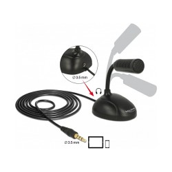 Kondensator Mikrofon Omnidirektional für Smartphone Tablet mit Schwanenhals 3.5 mm 4 Pin Klinkenstecker + 3.5 mm Klin...