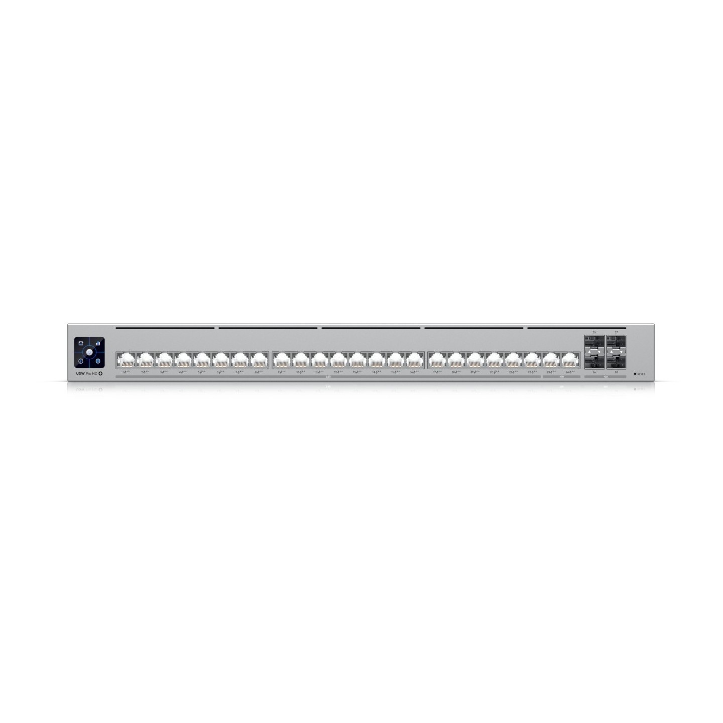 Ubiquiti UniFi Switch Pro HD - USW-Pro-HD-24-PoE - 24-Port Multi‑Gig 2.5G/10G PoE++ Rackmount, Grey