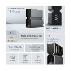 TP-Link RE800BE BE19000 Tri-Band Wi-Fi 7 Range Extender — Buy in Cyprus with Fast Delivery