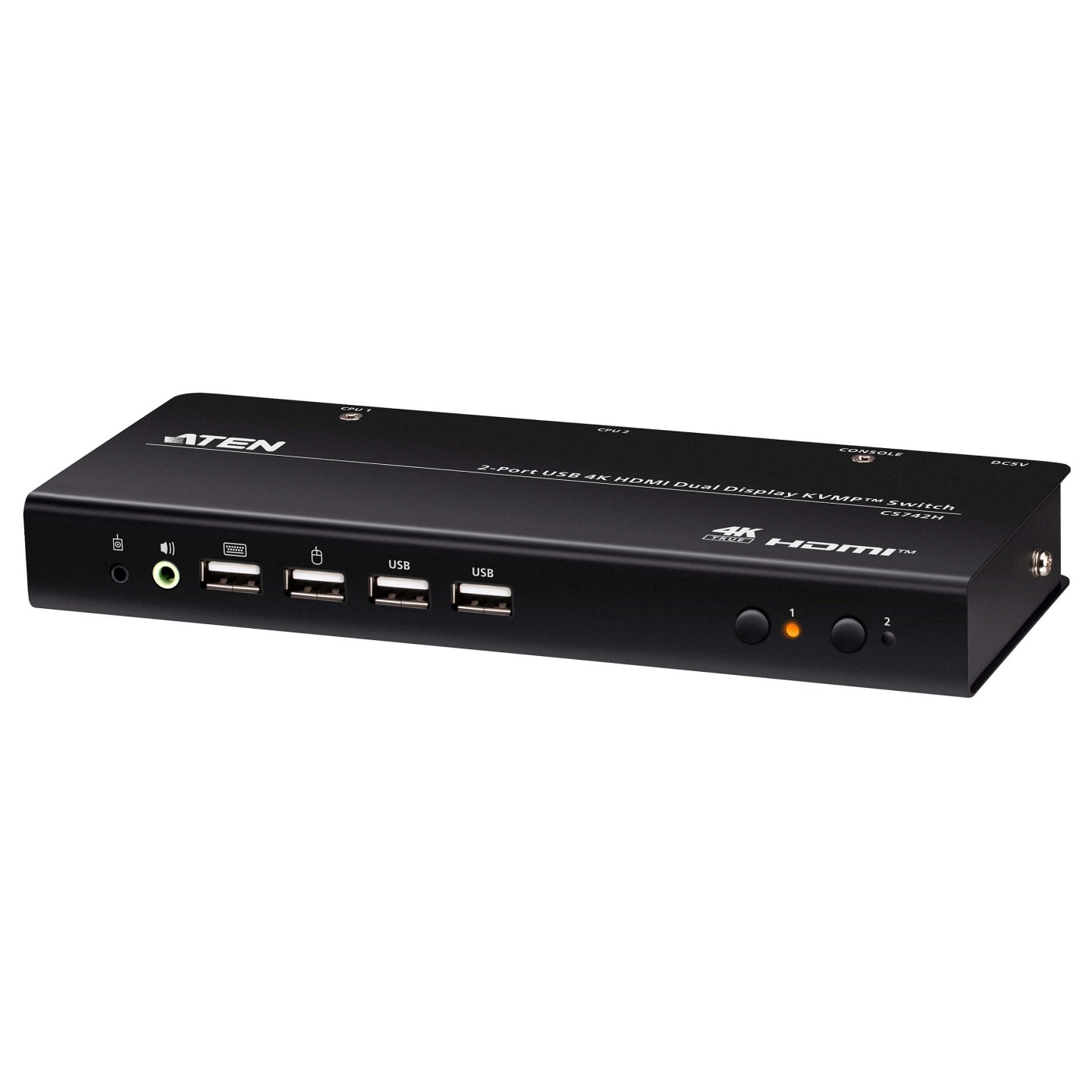 ATEN CS742H 2 Port USB 4K HDMI Dual Display KVM Switch — Buy in Cyprus with Fast Delivery