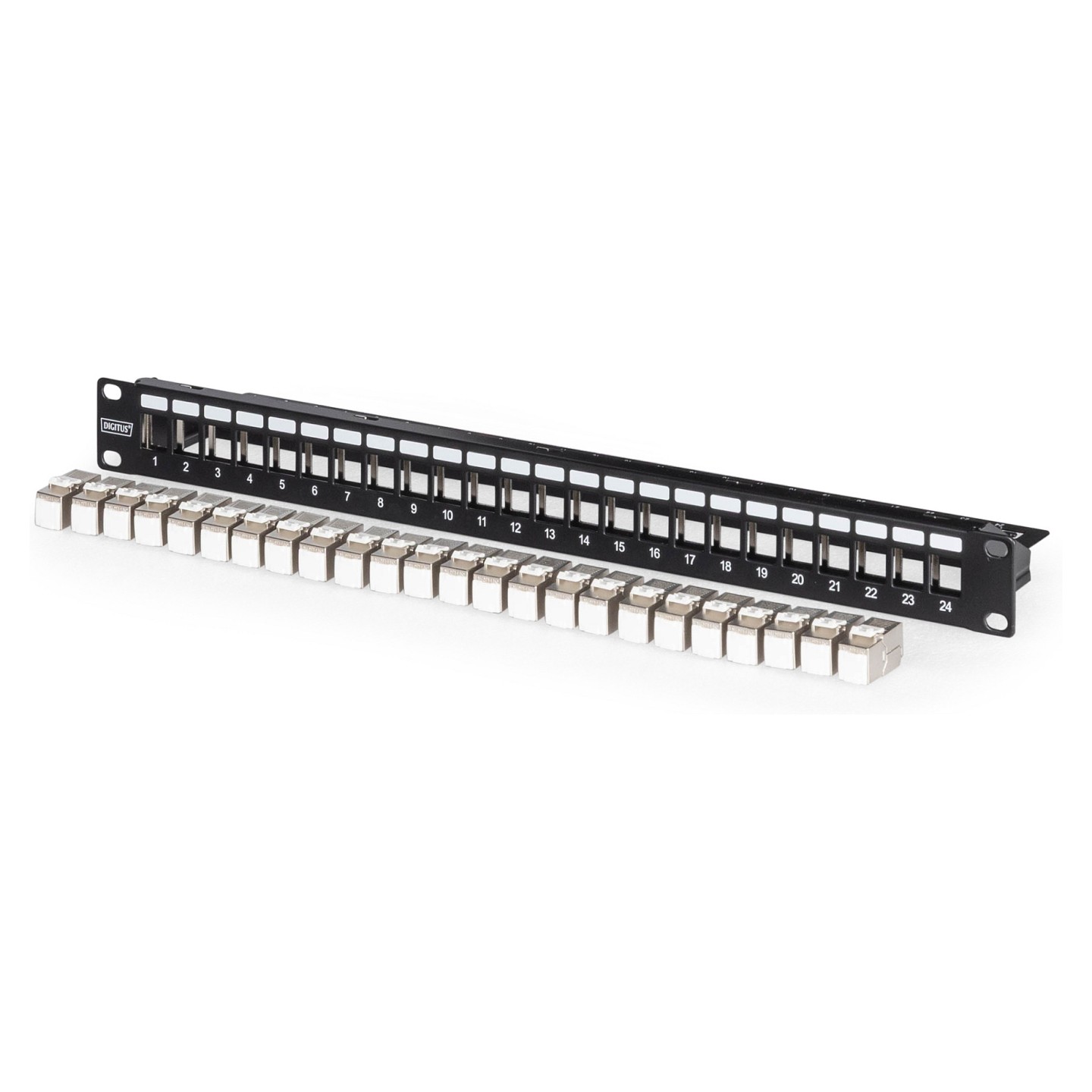 DIGITUS Patchpanel 1HE 24xCat6A Keystone Module geschirmt sc — Buy in Cyprus with Fast Delivery
