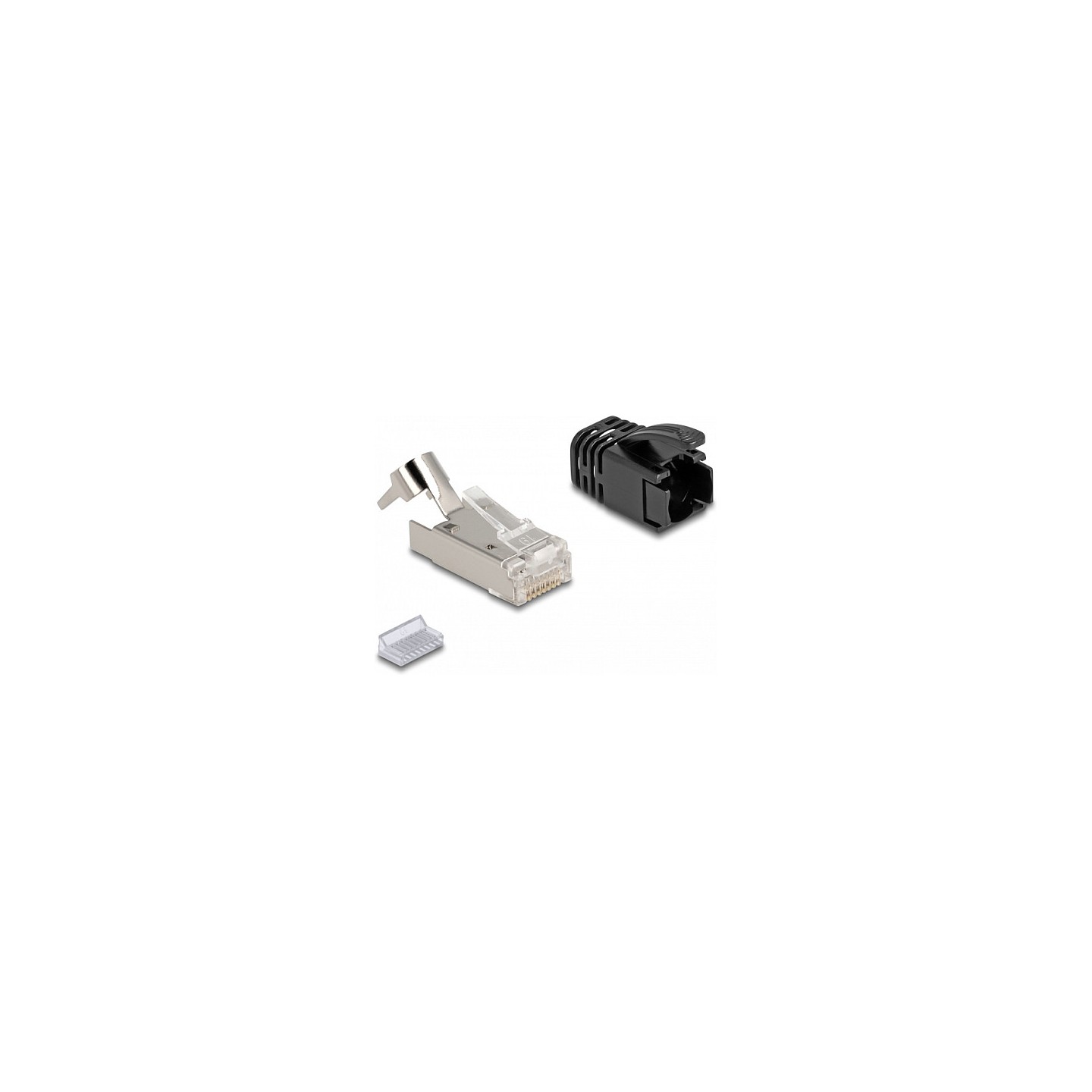 RJ45 Modularer Stecker mit Zugentlastung Cat.8.1 und Knickschutztülle 25er Set — Buy in Cyprus with Fast Delivery