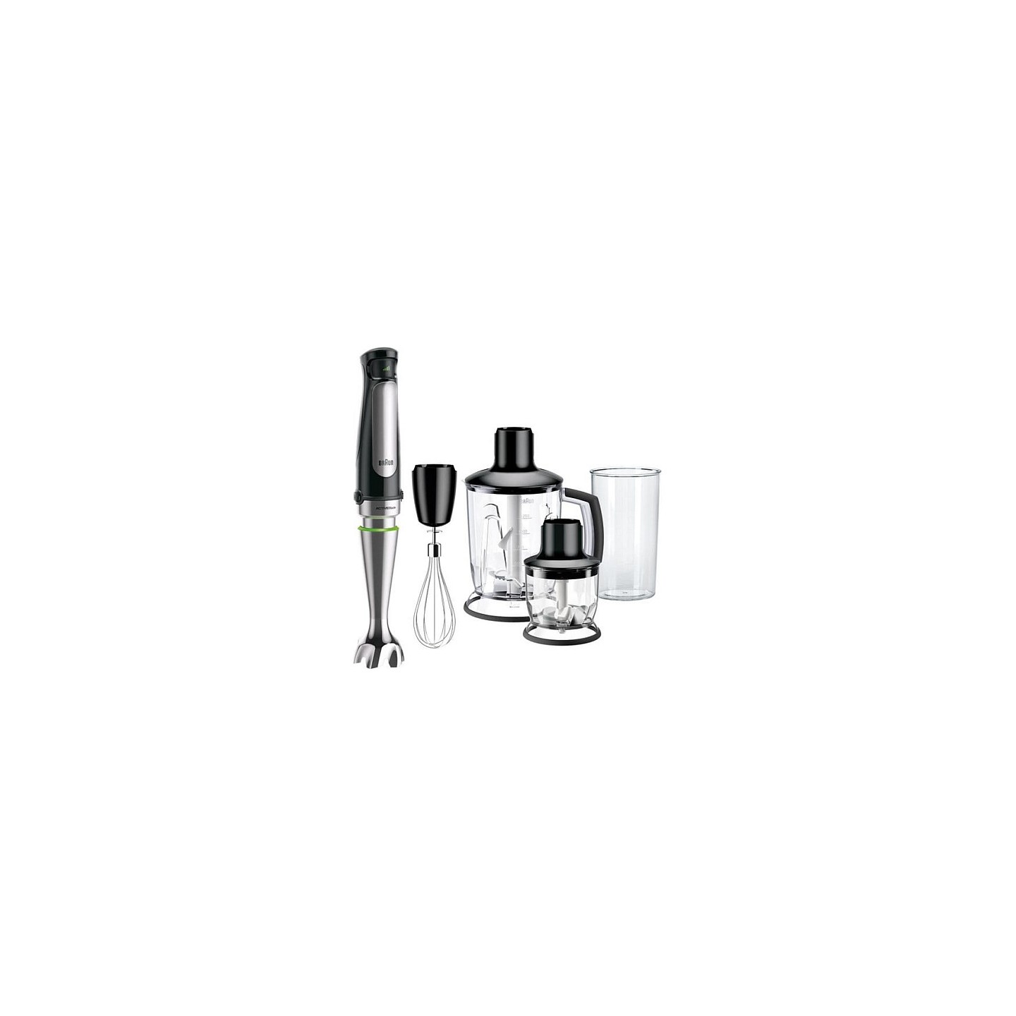 Houshold MultiQuick 7 Stabmixer MQ 7045X (schwarz edelstahl. 1.000 Watt. mit Eis-Crusher. Zerkleinerer. Schneebesen)