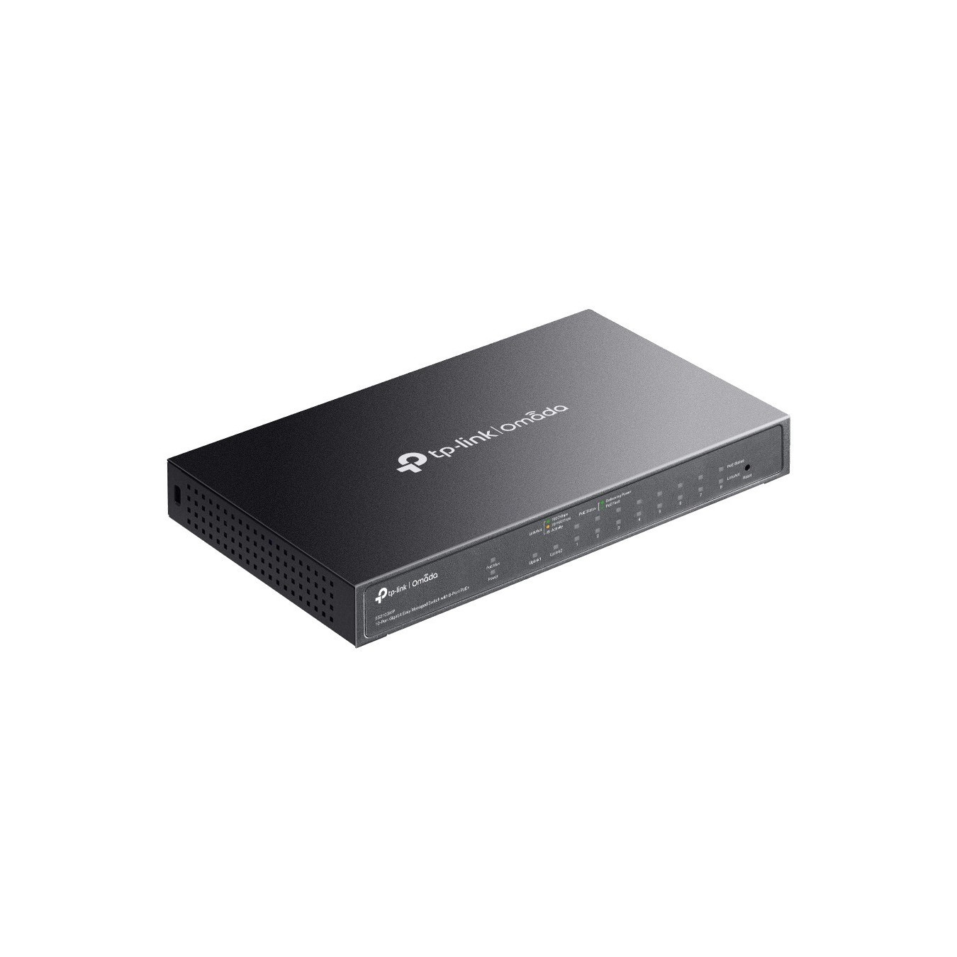 TP-Link Omada ES210GMP - 10-Port Gigabit Easy-Managed Switch, 8x PoE+ (123W), Black — Buy in Cyprus with Fast Delivery