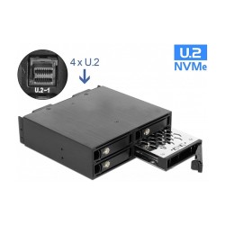 5.25? Wechselrahmen für 4 x 2.5? U.2 NVMe SSD mit abschließbaren Trays — Buy in Cyprus with Fast Delivery