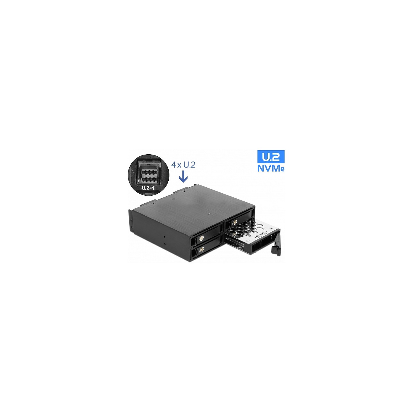 5.25? Wechselrahmen für 4 x 2.5? U.2 NVMe SSD mit abschließbaren Trays — Buy in Cyprus with Fast Delivery