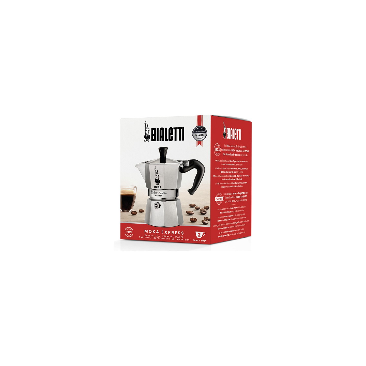 Bialetti Moka Express - silber - Aluminium - für 2 Tassen — Buy in Cyprus with Fast Delivery