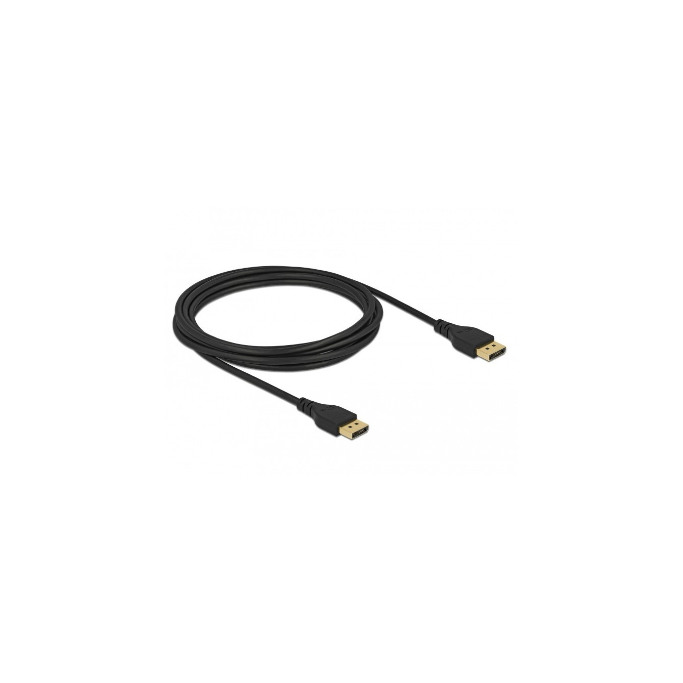DELOCK DisplayPort Cable 2m DP 1.4 - Black, 2 m length, 8K@60Hz, 32.4 Gbit/s, Gold-Plated, No Latch