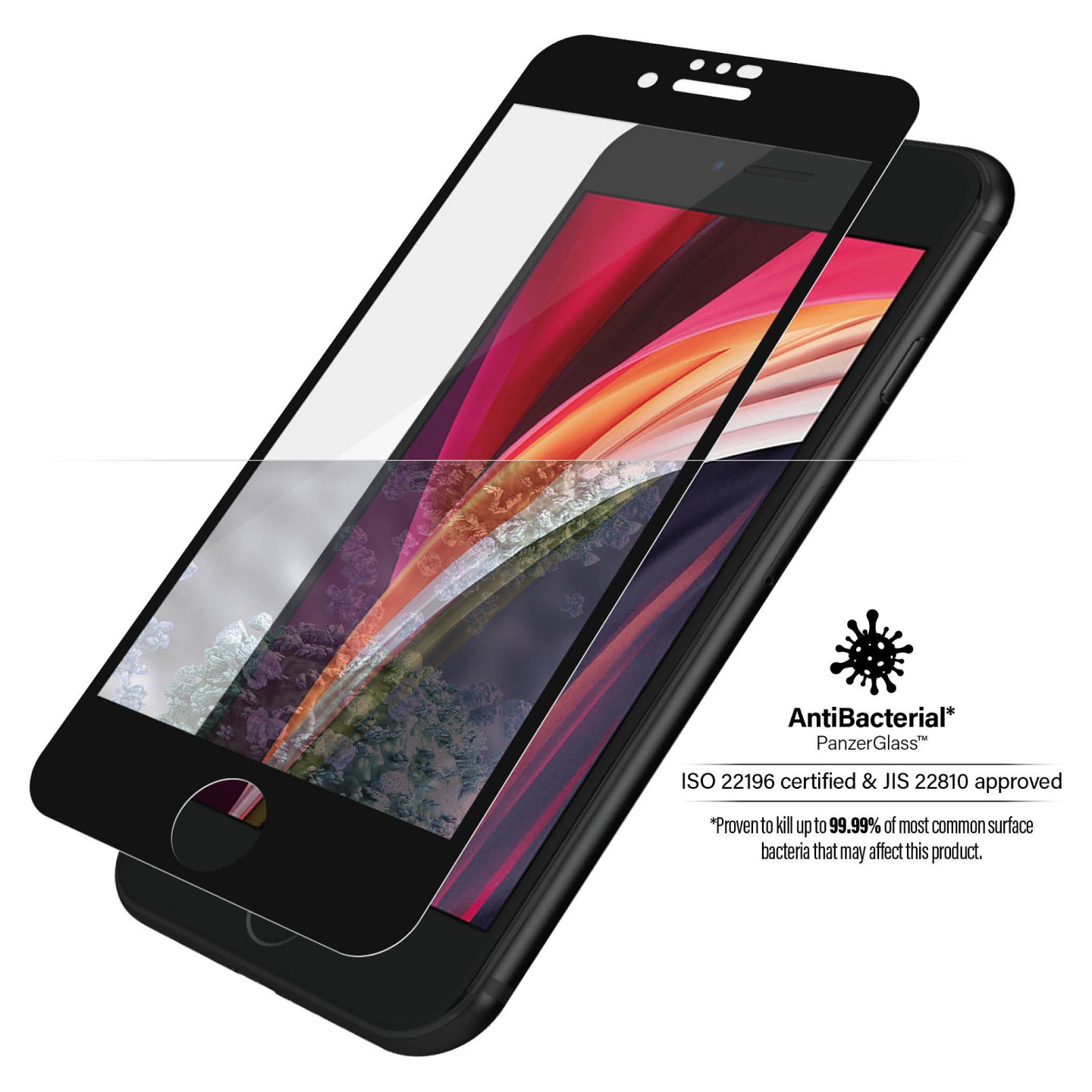 PanzerGlass E2E f. iPhone 6 7 8 SE 2020 2022. CF. Black — Buy in Cyprus with Fast Delivery
