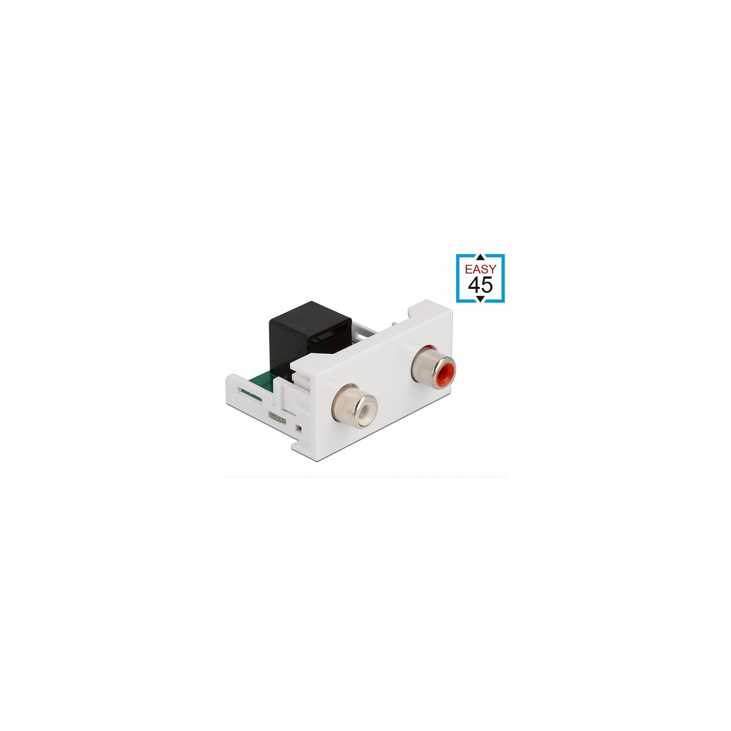 Easy 45 Modul 2 x Cinch Buchse zu RJ45 Buchse 22.5 x 45 mm — Buy in Cyprus with Fast Delivery