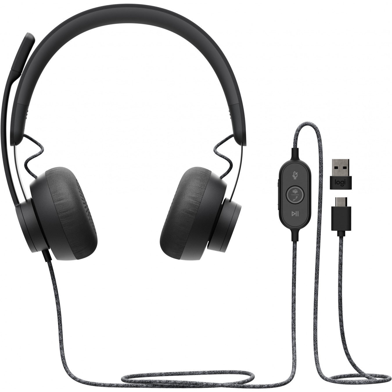 Logitech Zone Wired USB-C On-Ear Headset – Noise-Canceling Mic, Teams Certified | Armenius Store