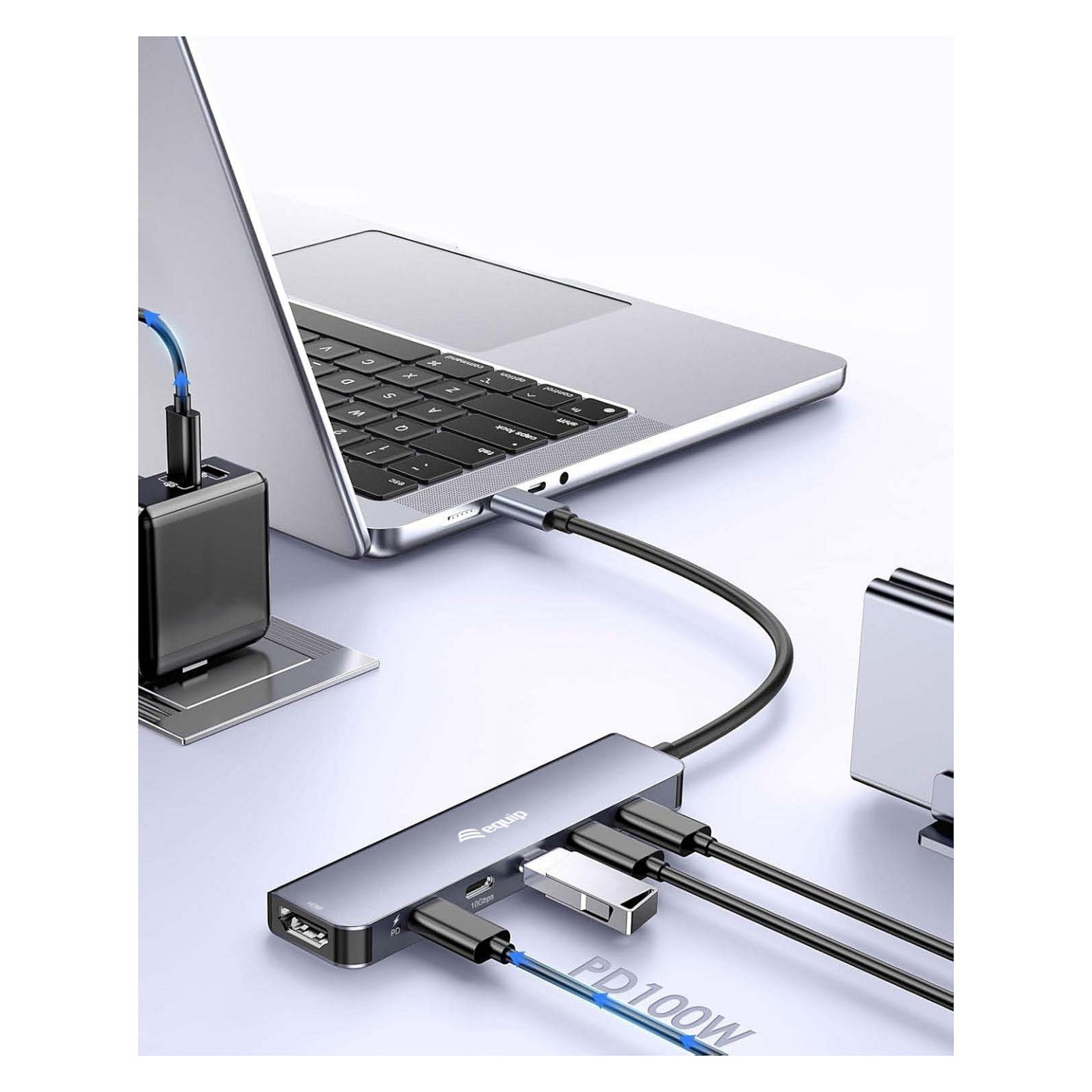 Equip Adapter USB-C- to HDMI 3xUSB-C USB PD 4K 60Hz 0.25m Alu. — Buy in Cyprus with Fast Delivery