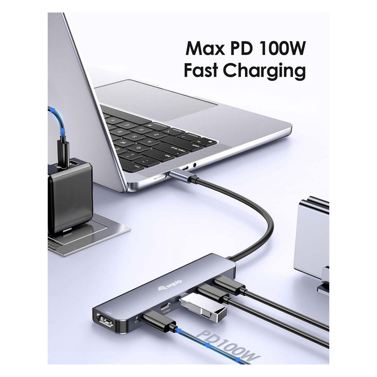 Equip Adapter USB-C- to HDMI 3xUSB-C USB PD 4K 60Hz 0.25m Alu. — Buy in Cyprus with Fast Delivery