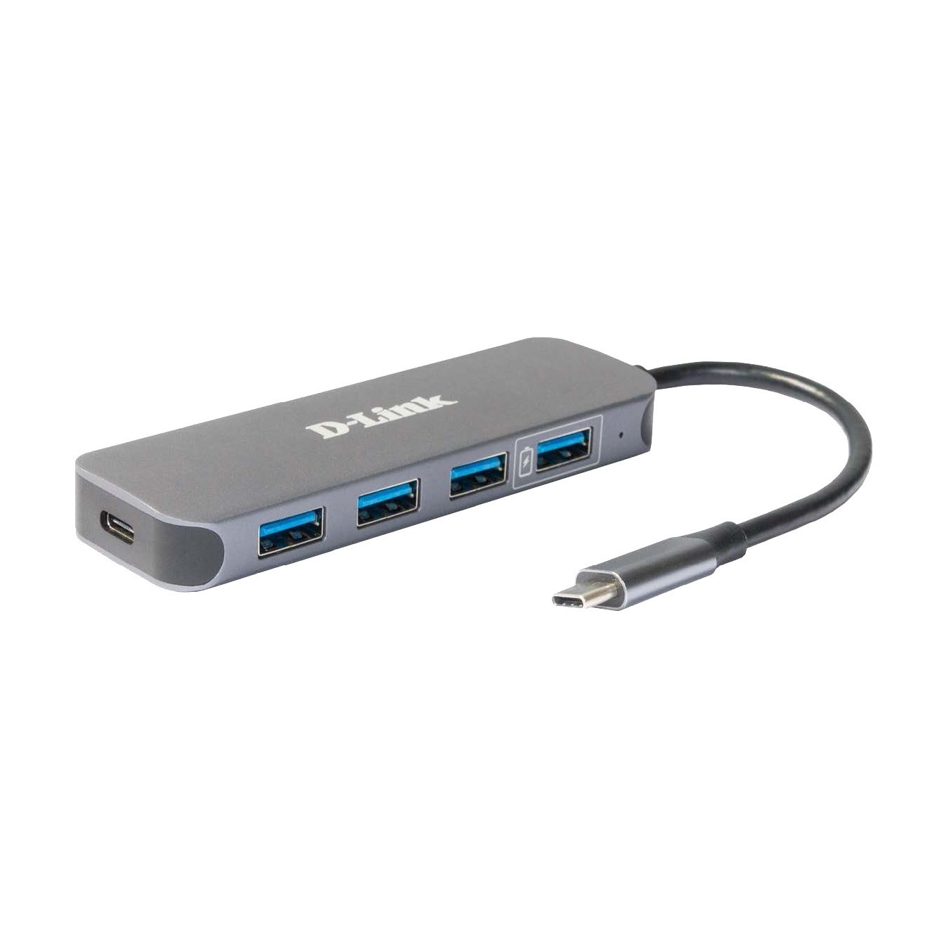 D-Link USB-C Hub - DUB-2340 - 4x USB 3.0, 1x USB-C, 60W Power Delivery, Grey — Buy in Cyprus with Fast Delivery