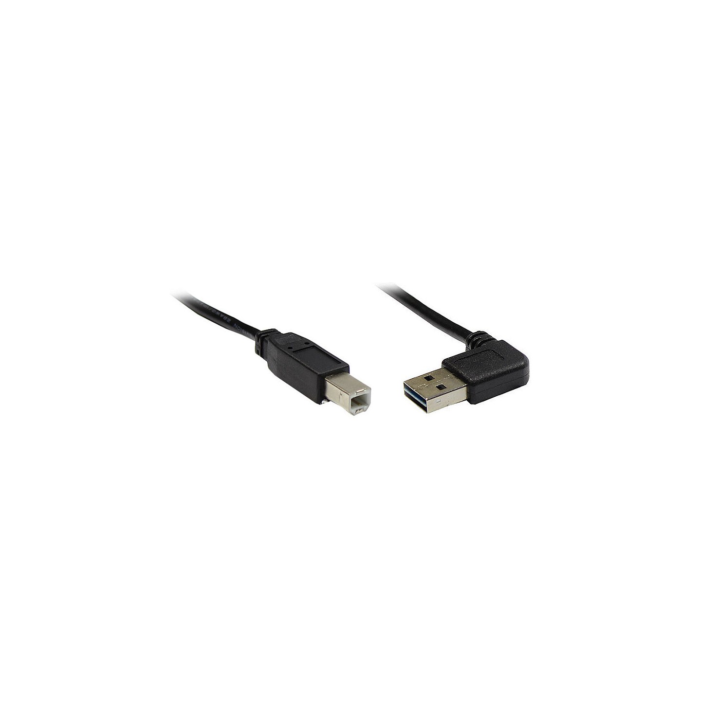 GoodConnections Anschlusskabel USB 2.0 EASY Stecker A gewinkelt an Stecker B. schwarz. 5m. — Buy in Cyprus with Fast Delivery