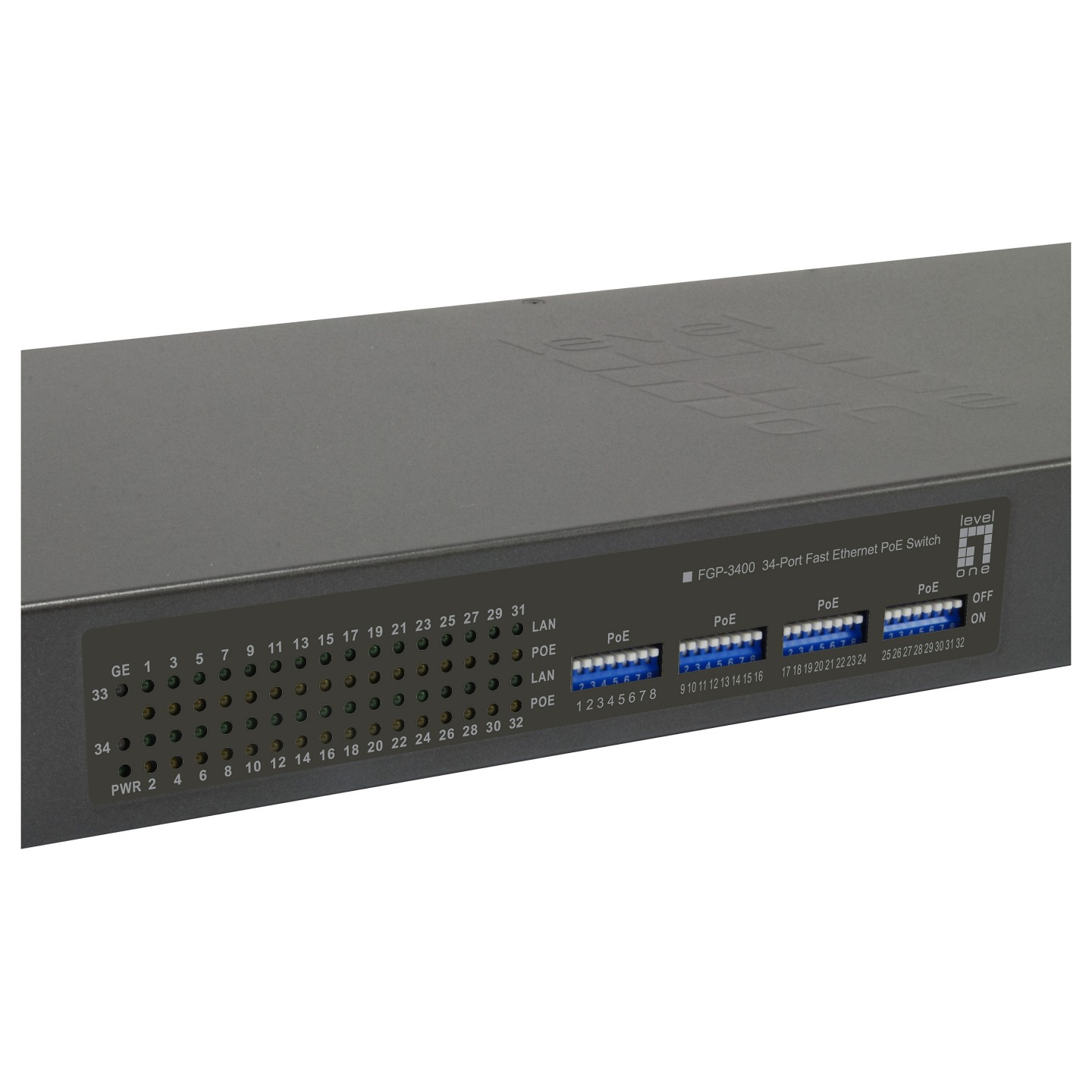 Switch 32x FE FGP-3400W380 2xGE 19' 380W 32xPoE — Buy in Cyprus with Fast Delivery
