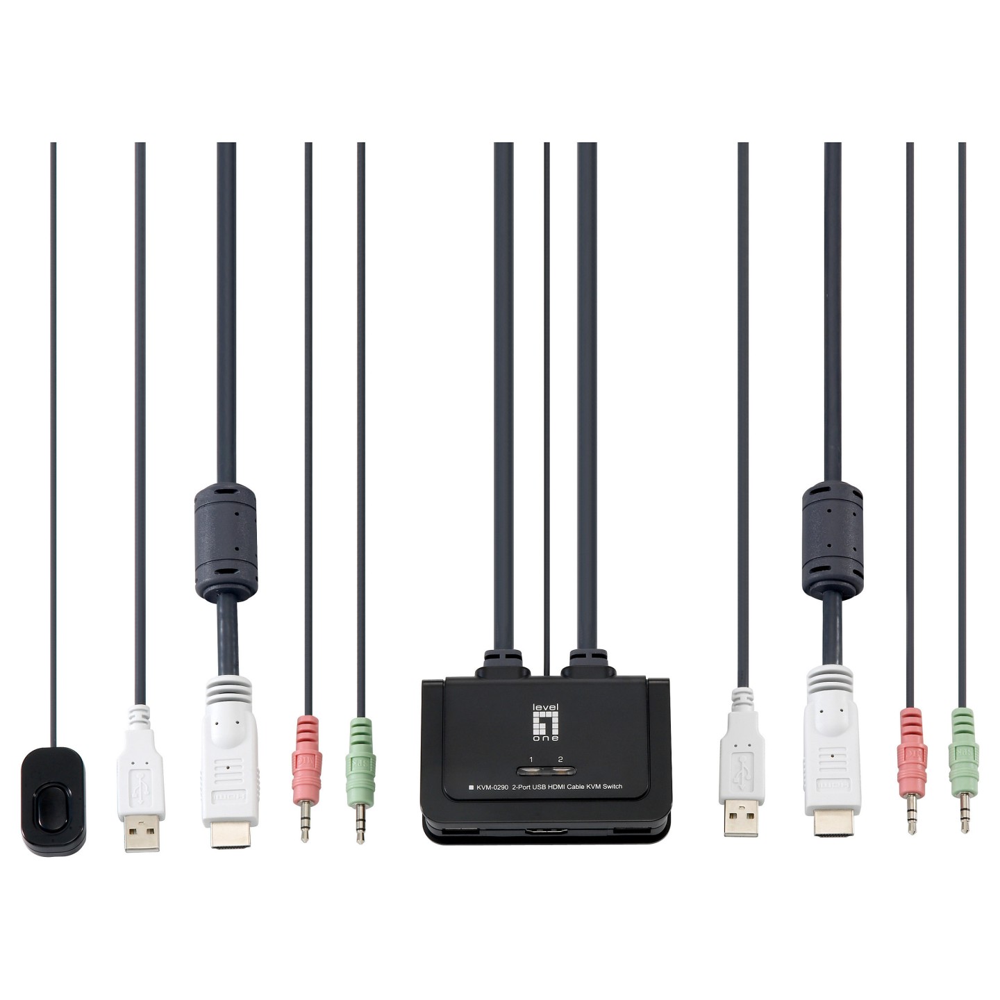 KVM Switch 0290 2-Port Kabel. HDMI. USB. Audio — Buy in Cyprus with Fast Delivery