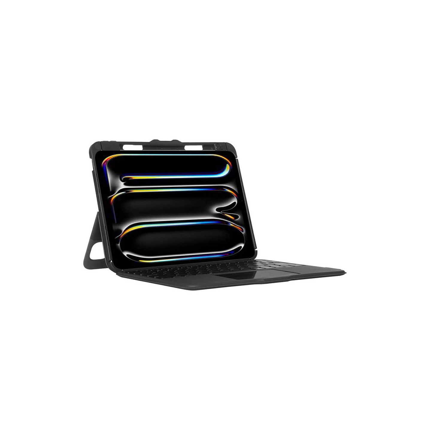TARGUS Versavu - Tastatur und Foliohlle - hinterleuchtet - kabellos - Bluetooth 5.0 - QWERTY - Spanisch - Schwarz