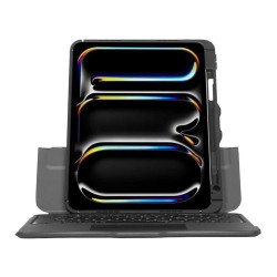 TARGUS Versavu - Tastatur und Foliohlle - hinterleuchtet - kabellos - Bluetooth 5.0 - QWERTY - Spanisch - Schwarz
