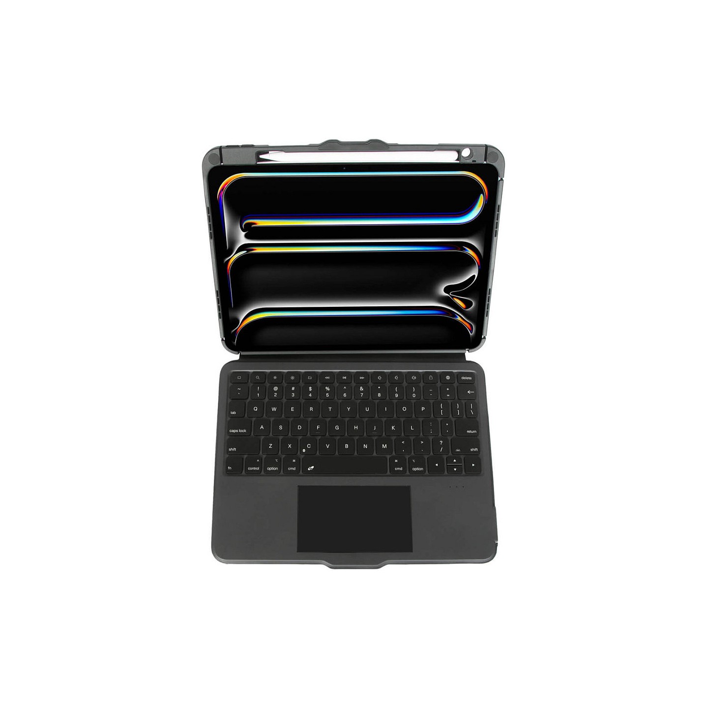 TARGUS Versavu - Tastatur und Foliohlle - hinterleuchtet - kabellos - Bluetooth 5.0 - QWERTY - Spanisch - Schwarz