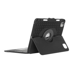 TARGUS Versavu - Tastatur und Foliohlle - hinterleuchtet - kabellos - Bluetooth 5.0 - QWERTY - Spanisch - Schwarz