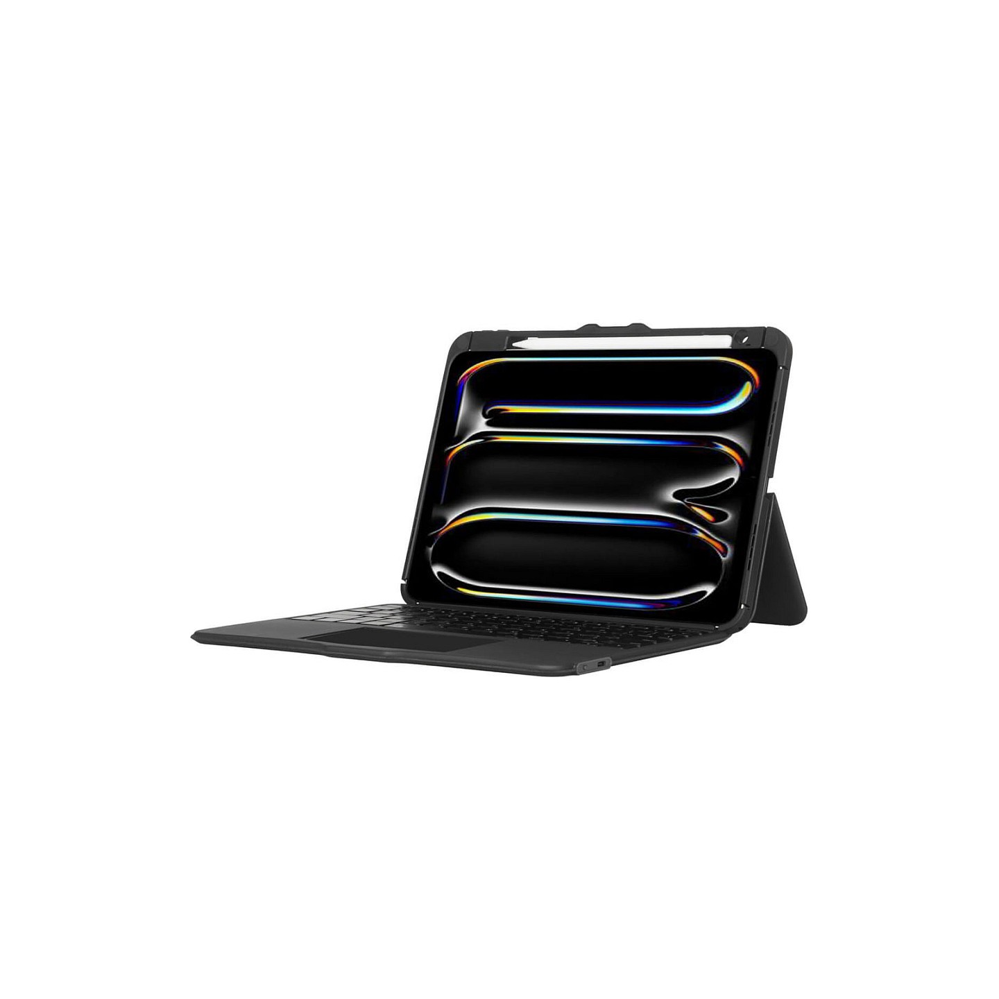 TARGUS Versavu - Tastatur und Foliohlle - hinterleuchtet - kabellos - Bluetooth 5.0 - QWERTY - Spanisch - Schwarz