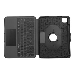 TARGUS Versavu - Tastatur und Foliohlle - hinterleuchtet - kabellos - Bluetooth 5.0 - QWERTY - Spanisch - Schwarz