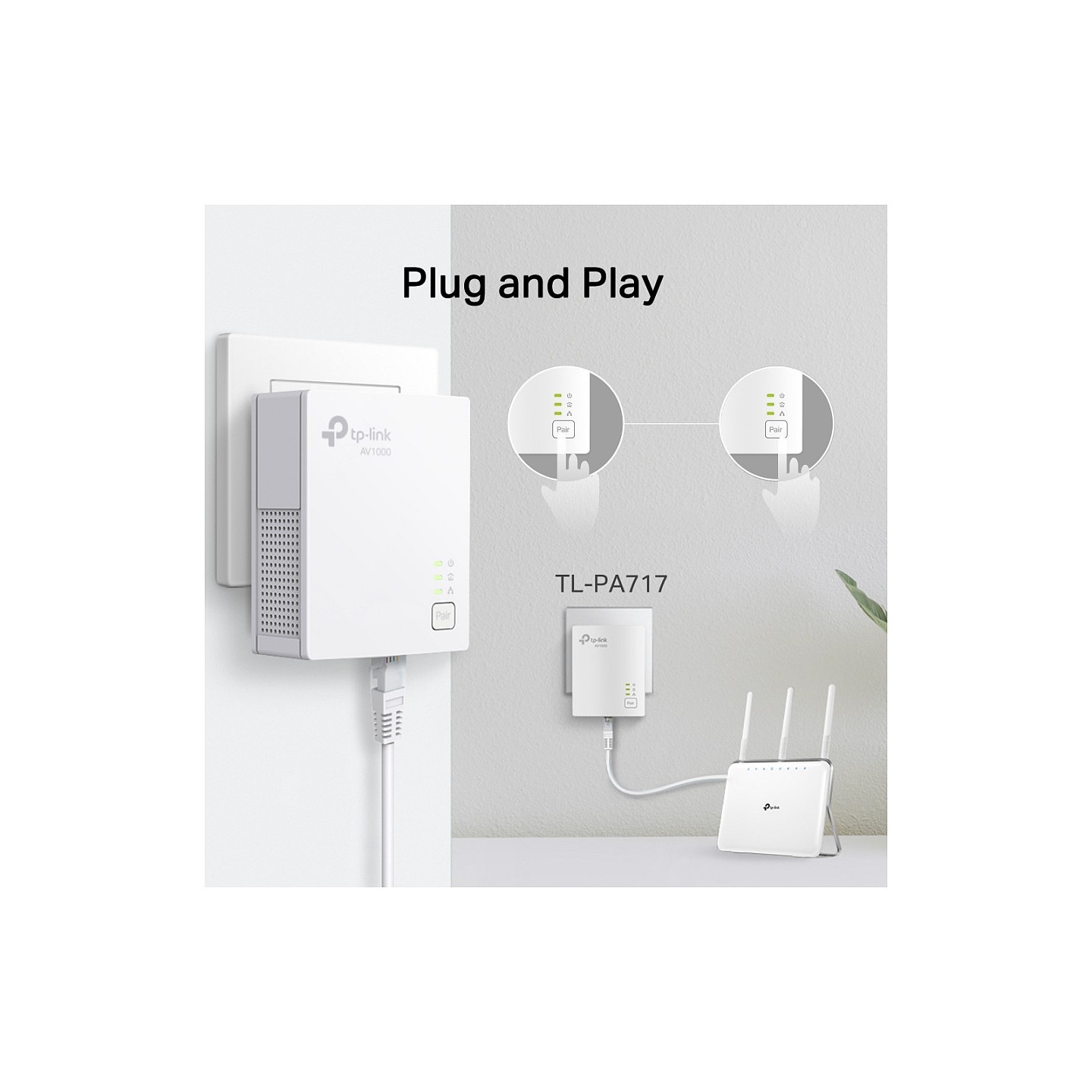 TP-Link TL-PA717 KIT AV1000 Gigabit Powerline Starter Kit — Buy in Cyprus with Fast Delivery