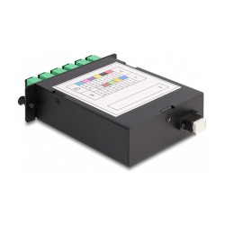 LWL HD (High Density) Kassette MPO Stecker zu 12 x SC Simplex Buchse. 12 Fasern. Singlemode. Polarität A. 9 125 μm